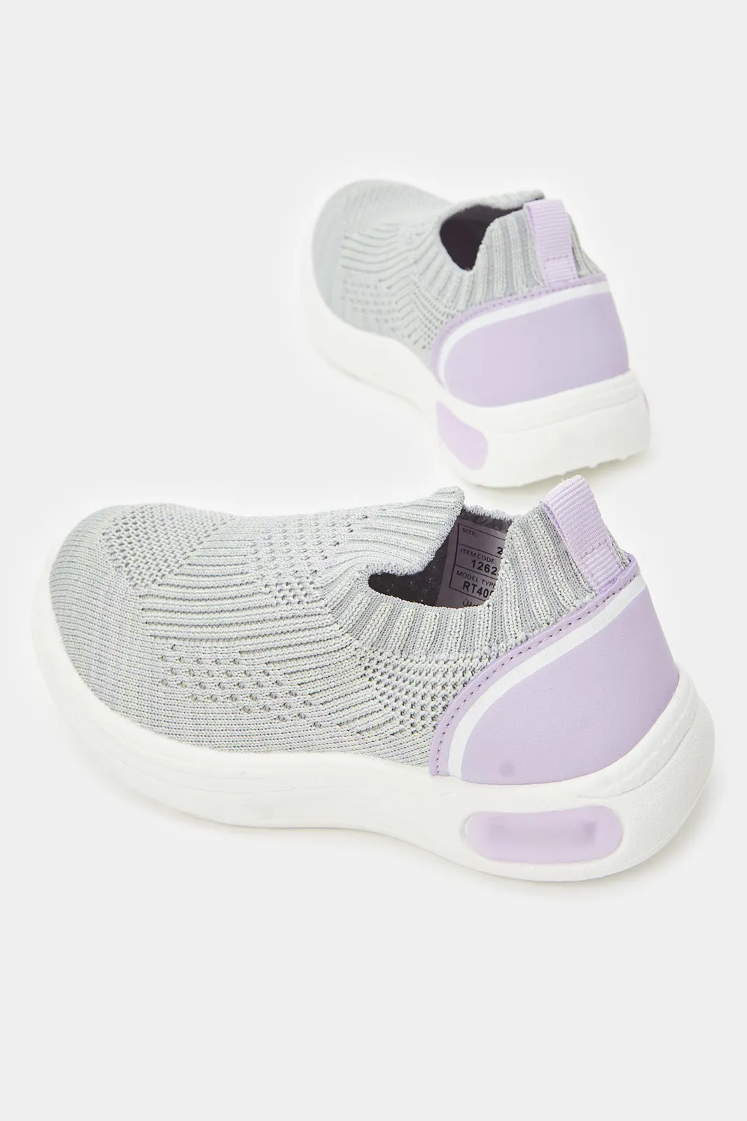 Girls Purple Slip-On Sneaker