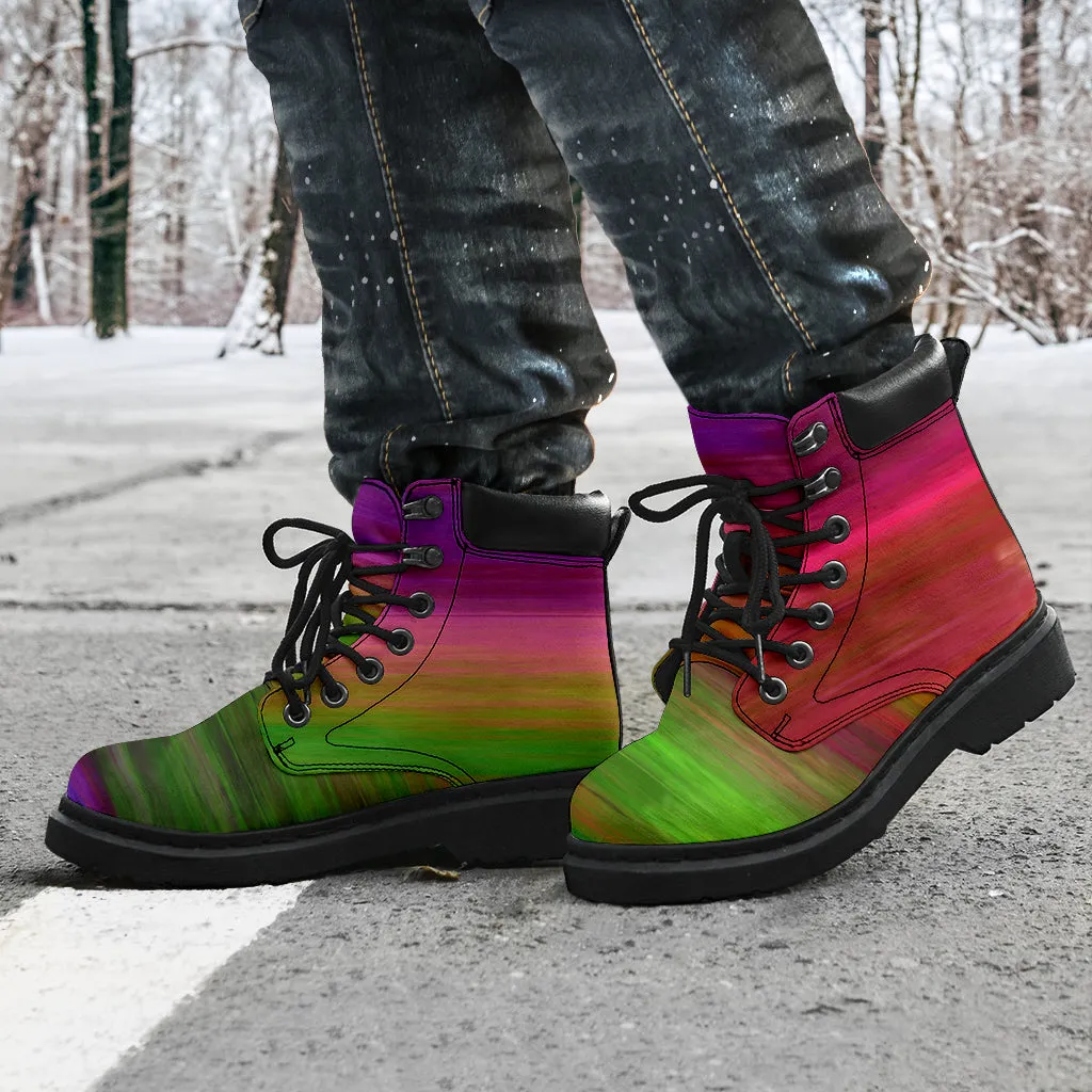 Green Abstract - All-Season Boots