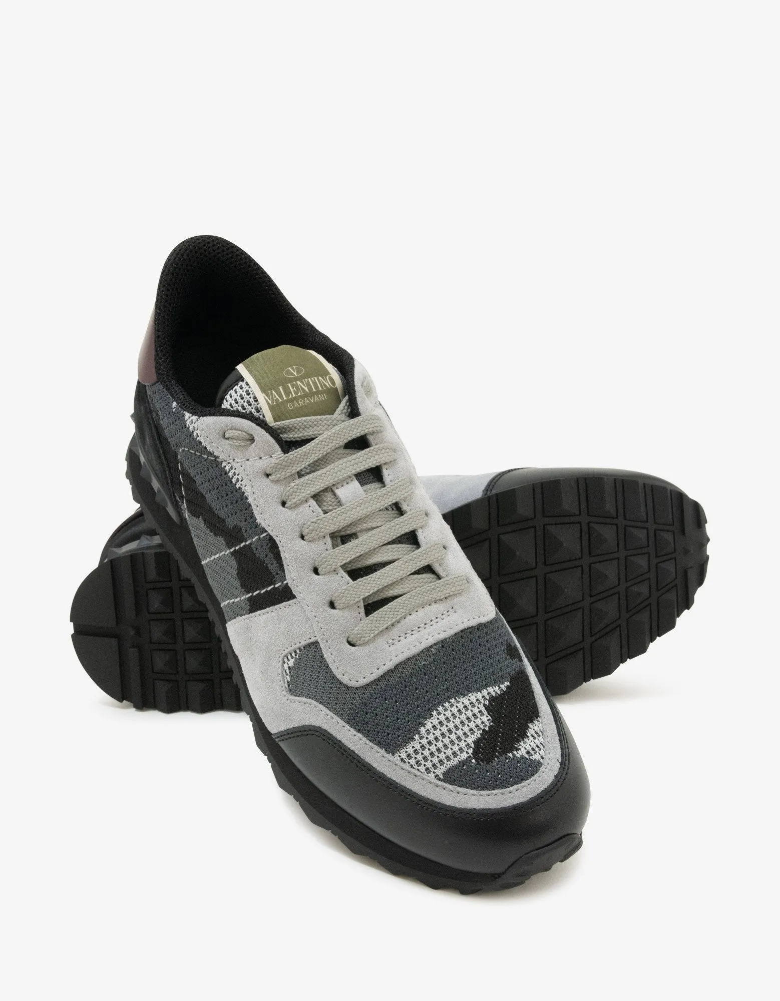 Grey Mesh Camouflage Rockrunner Trainers