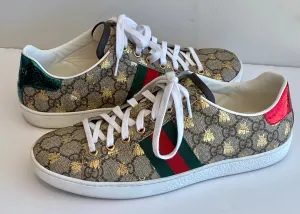 Gucci New Ace Monogram Bee Sneakers