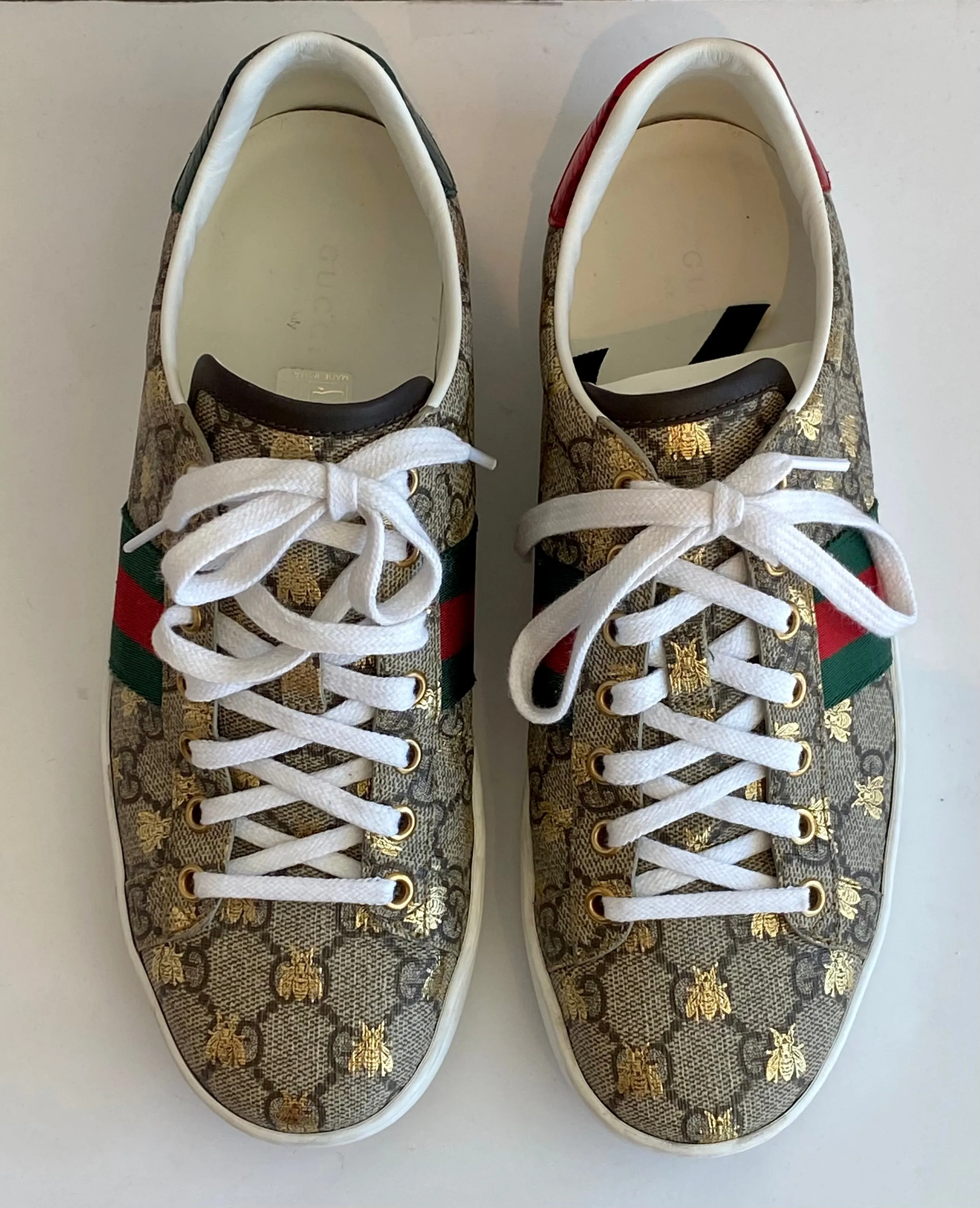 Gucci New Ace Monogram Bee Sneakers