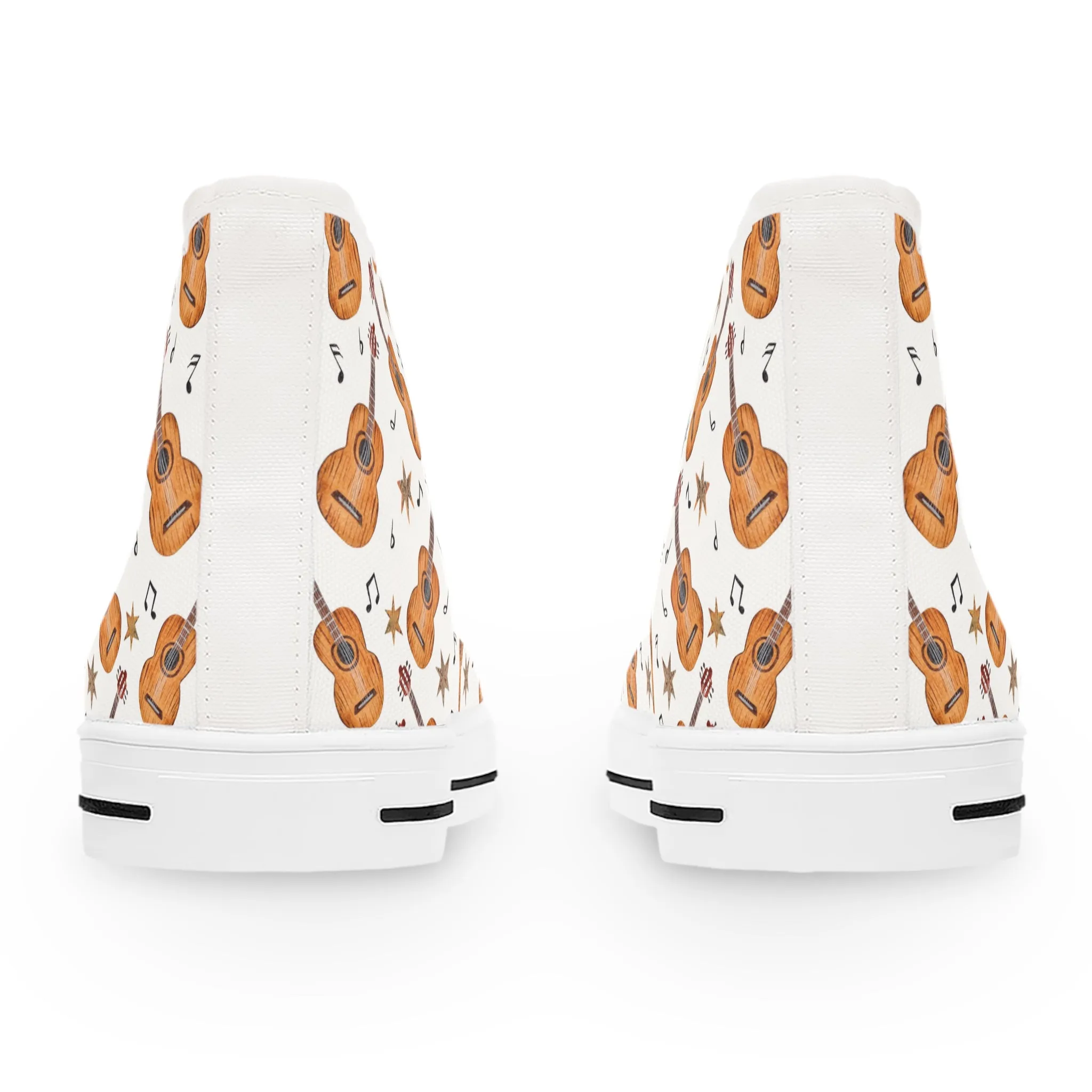 Guitar Pattern Women's High Top Sneakers