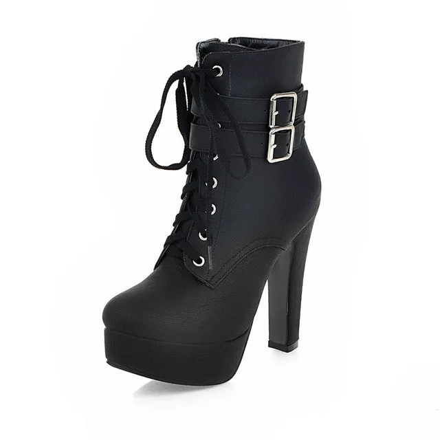 High Heels Ankle Boots Sexy Platform