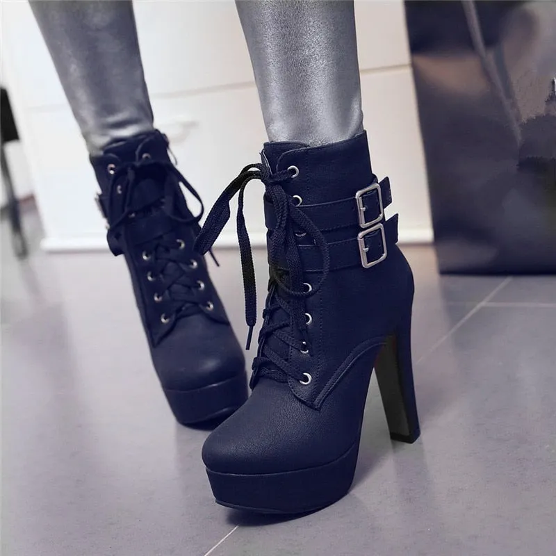 High Heels Ankle Boots Sexy Platform