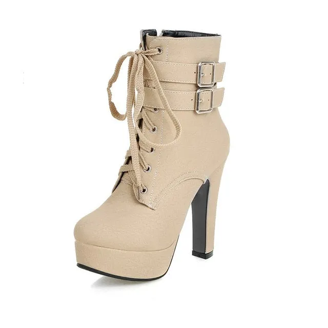 High Heels Ankle Boots Sexy Platform