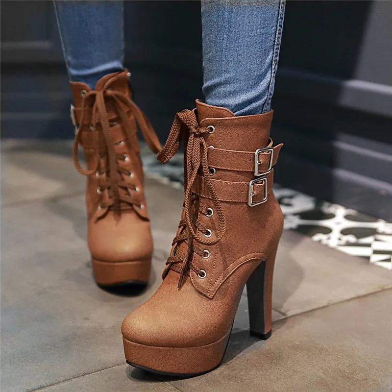 High Heels Ankle Boots Sexy Platform