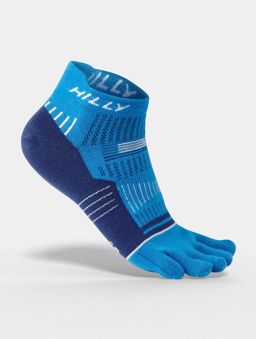 Hilly - Toe Socks Anklet Unisex - Electric Blue, Mid Blue, White