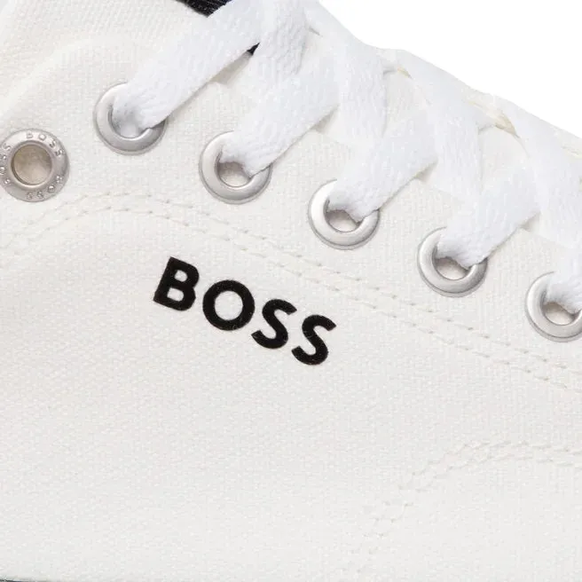 HUGO BOSS Aiden TENN LTB Canvas Trainers Men 50470866-WHT