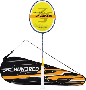 Hundred Cult 79 Featherlite Slim Shaft Strung Badminton Racquet (Blue / Gold)