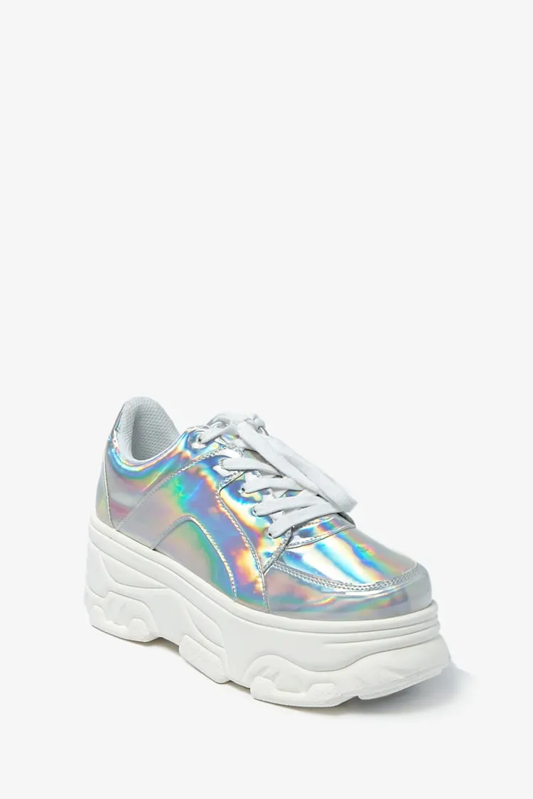 Iridescent Platform Sneakers