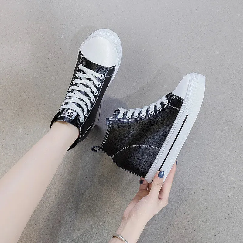 Joskaa 2024 New Black White Platform Sneakers