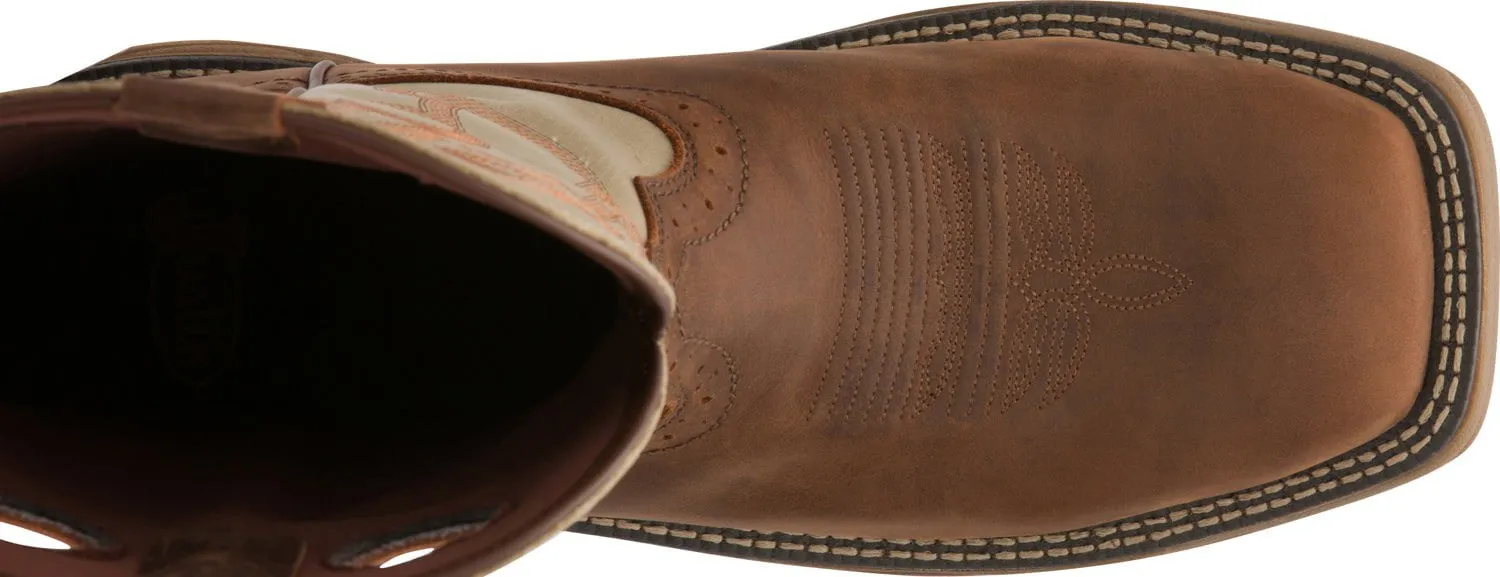 Justin 11in CT Mens Tan Stampede Rush Leather Work Boots