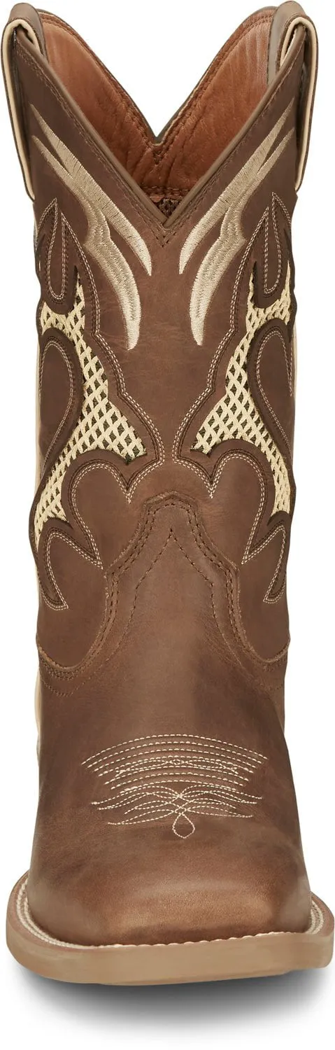 Justin 11in Mens Cider Octane Leather Cowboy Boots