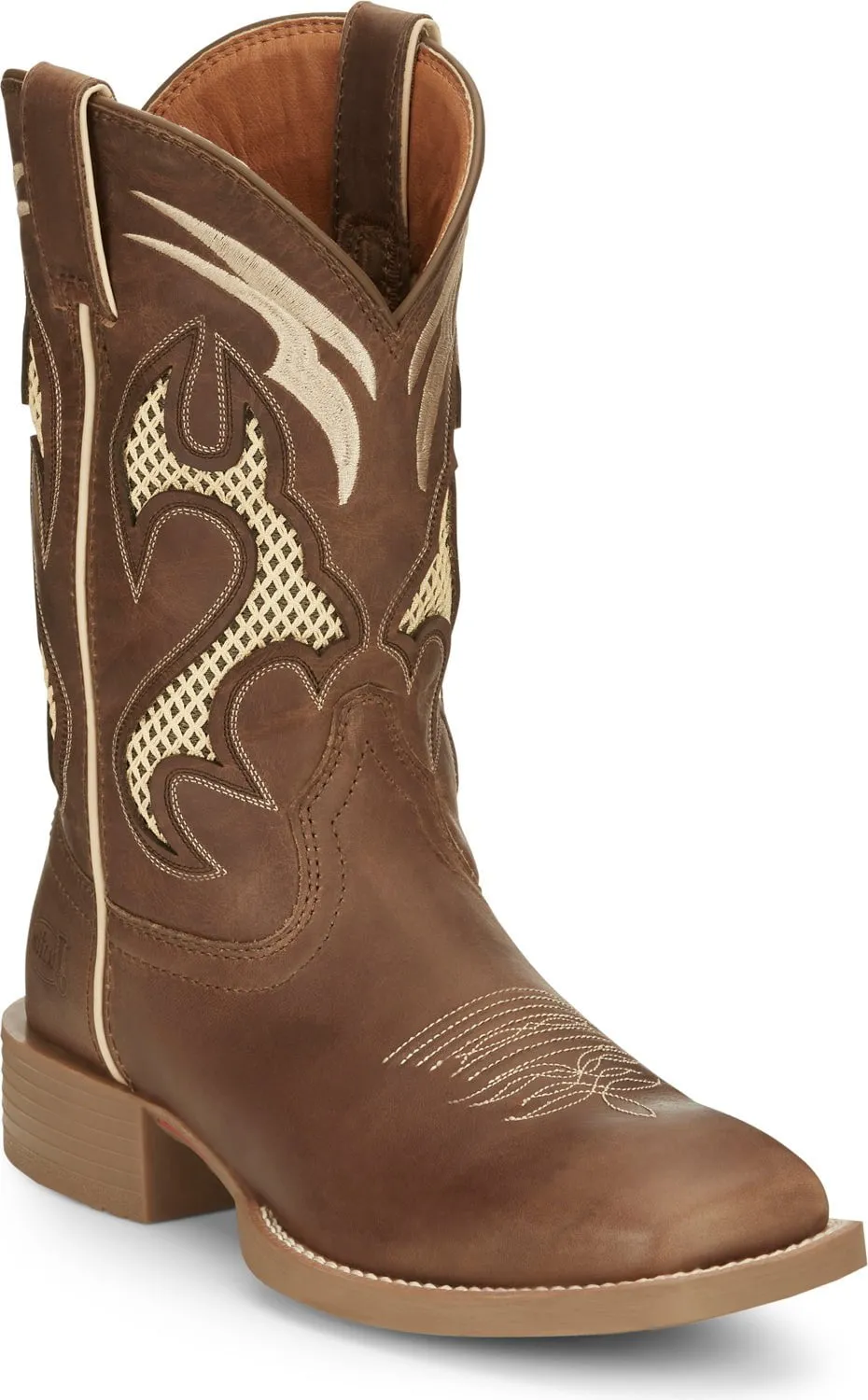 Justin 11in Mens Cider Octane Leather Cowboy Boots