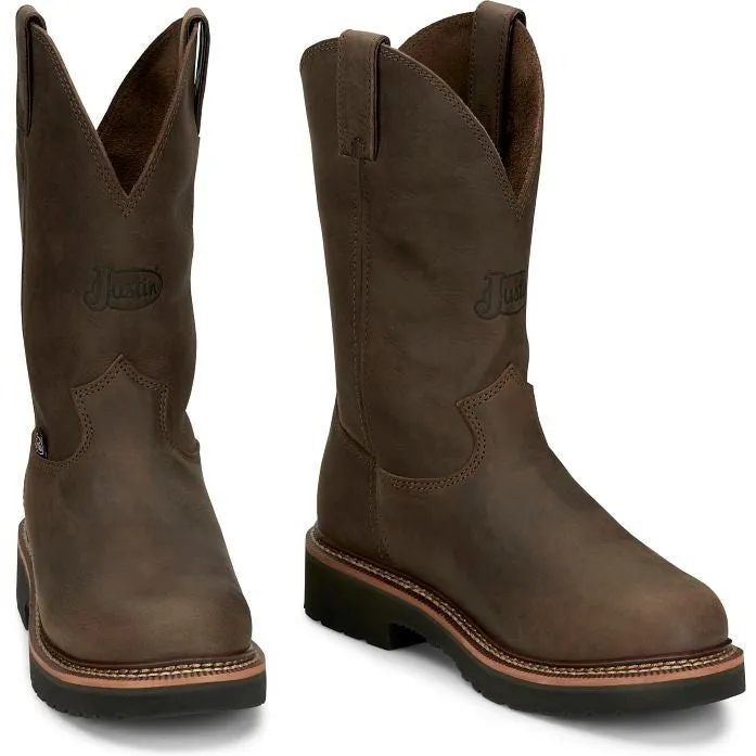 Justin Men's Carbide 11" Western Work Boot -Brown- OW4440