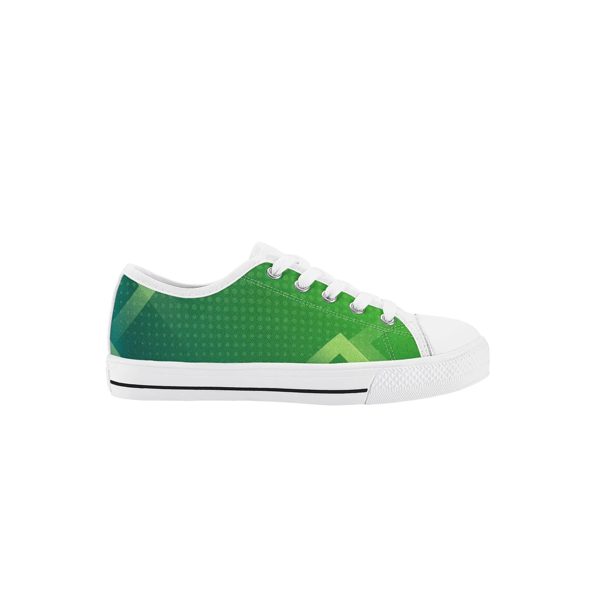 Kids Low Top Canvas Sneakers - Green