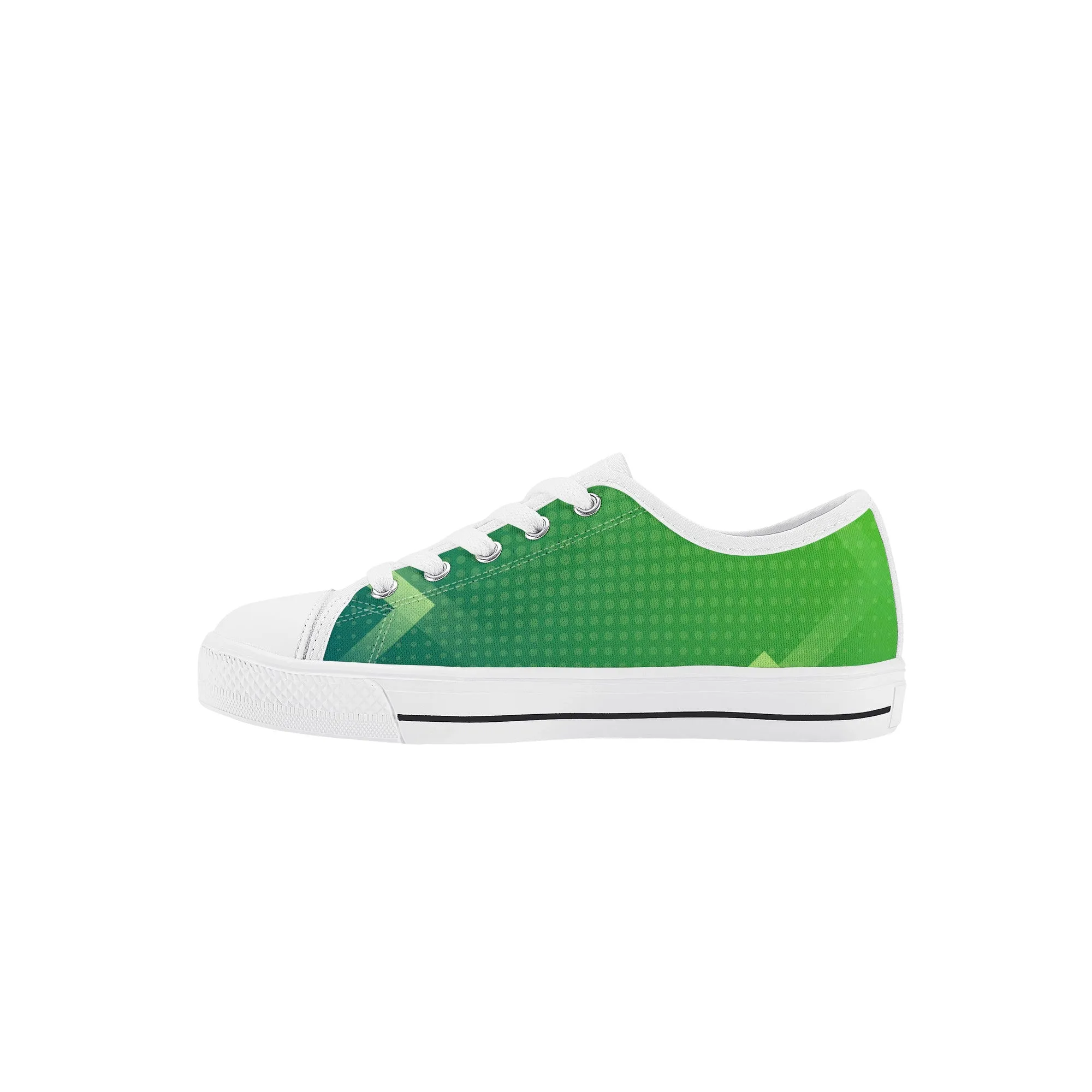 Kids Low Top Canvas Sneakers - Green