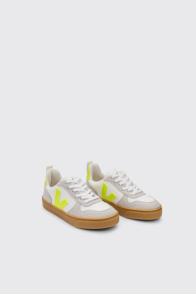 Kids V-10 Laces CWL - White / Jaune Fluo