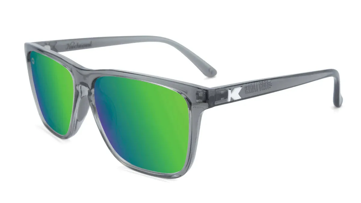 Knockaround Fast Lanes Sport: Clear Grey/Green Moonshine