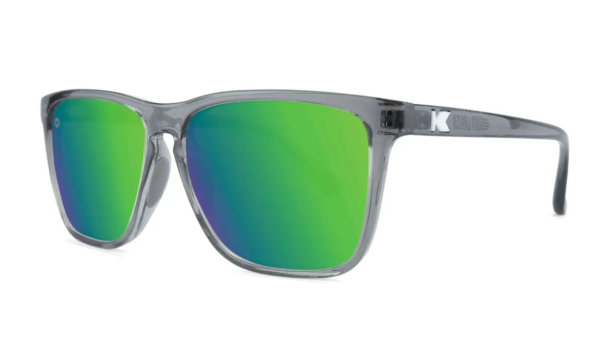 Knockaround Fast Lanes Sport: Clear Grey/Green Moonshine