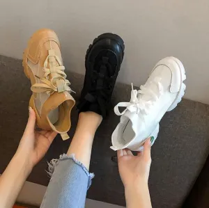 Korean Aesthetic Thin Canvas Sporty Outdoors Sneakers