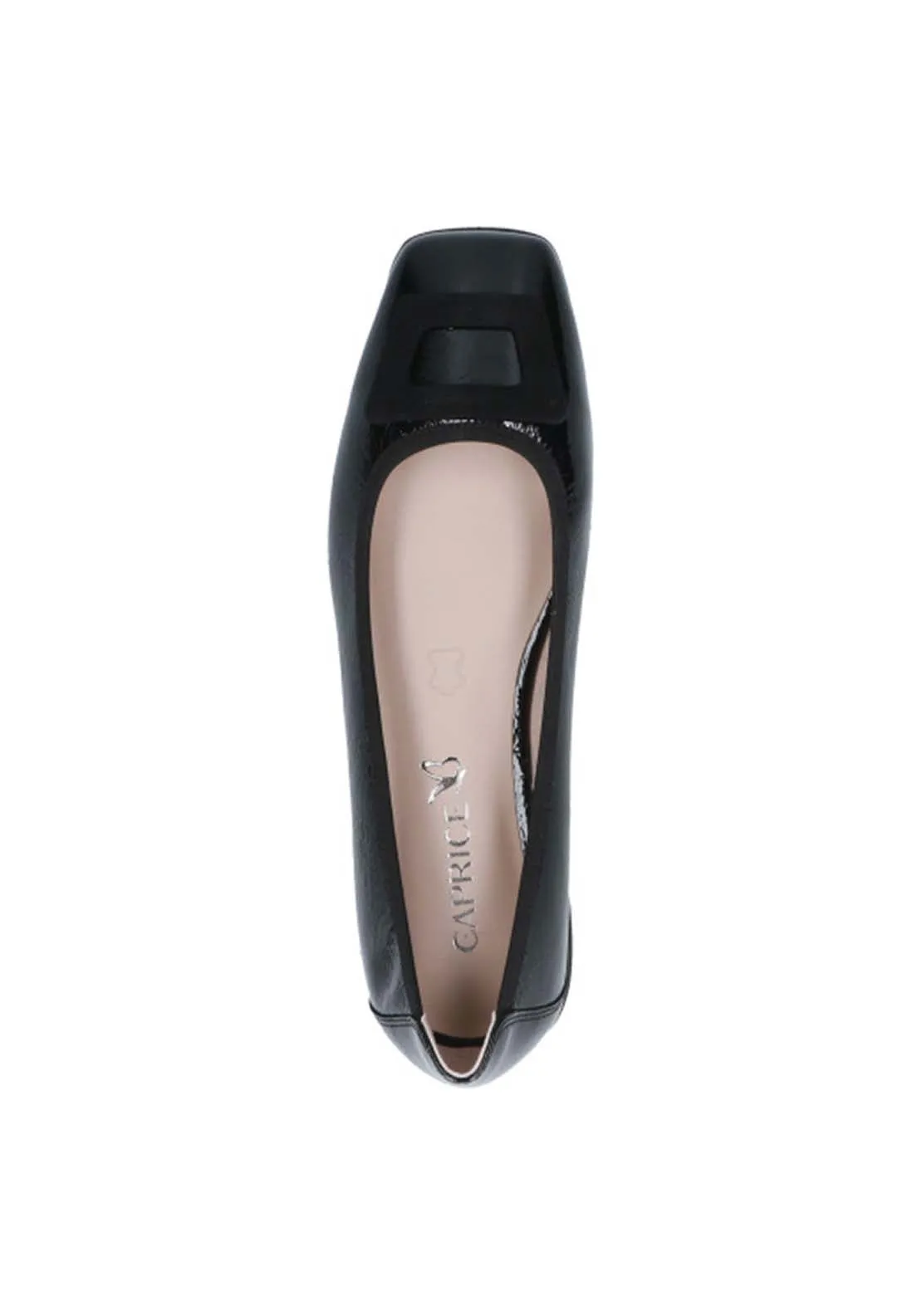 Ladies Ballerina Style Shoe - Black Naplak