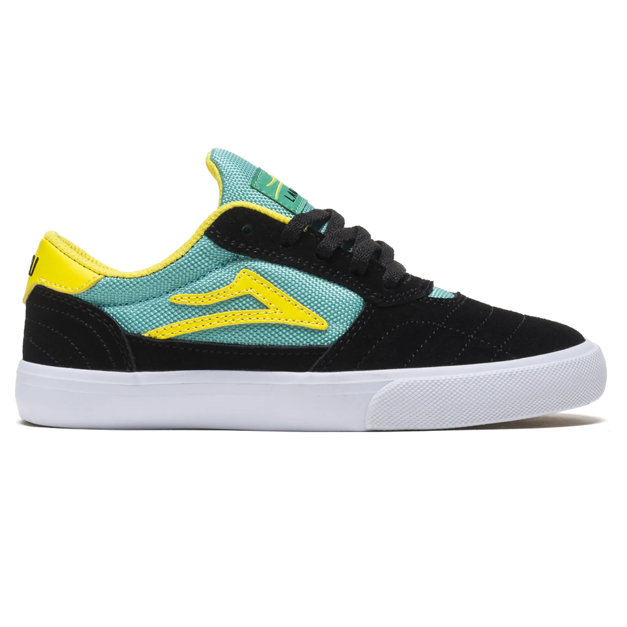 Lakai Cambridge Kids Shoes Black/Teal Suede