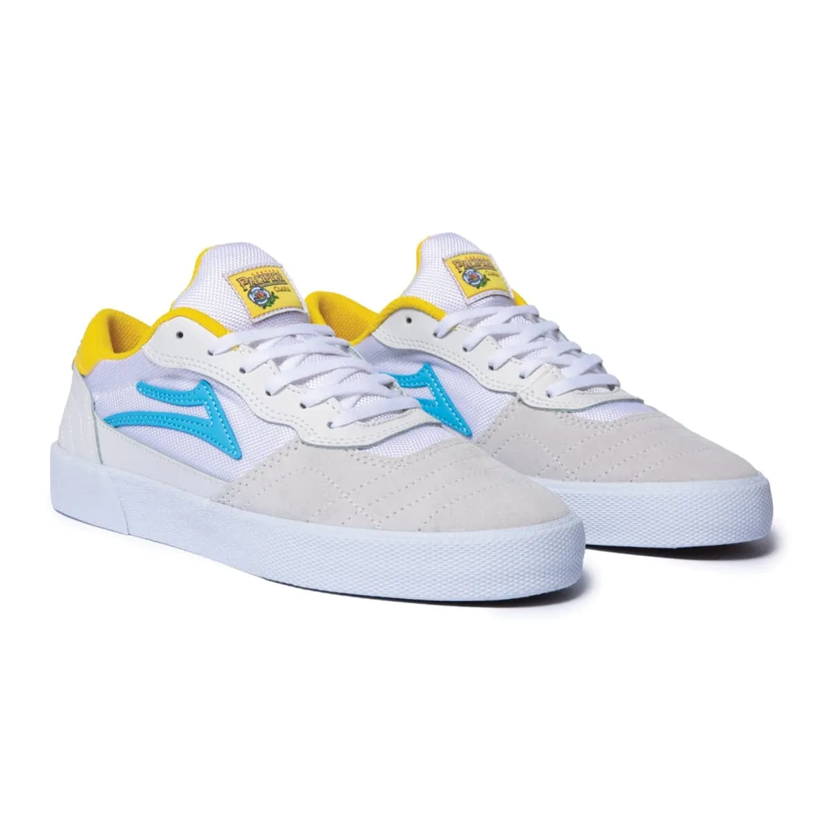 Lakai Shoes Cambridge SMU - White/Cyan Suede