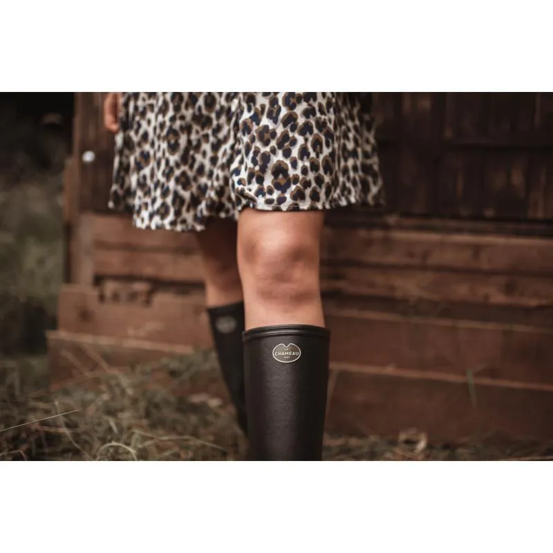 Le Chameau Iris Jersey Lined Ladies Wellington Boots - Noir