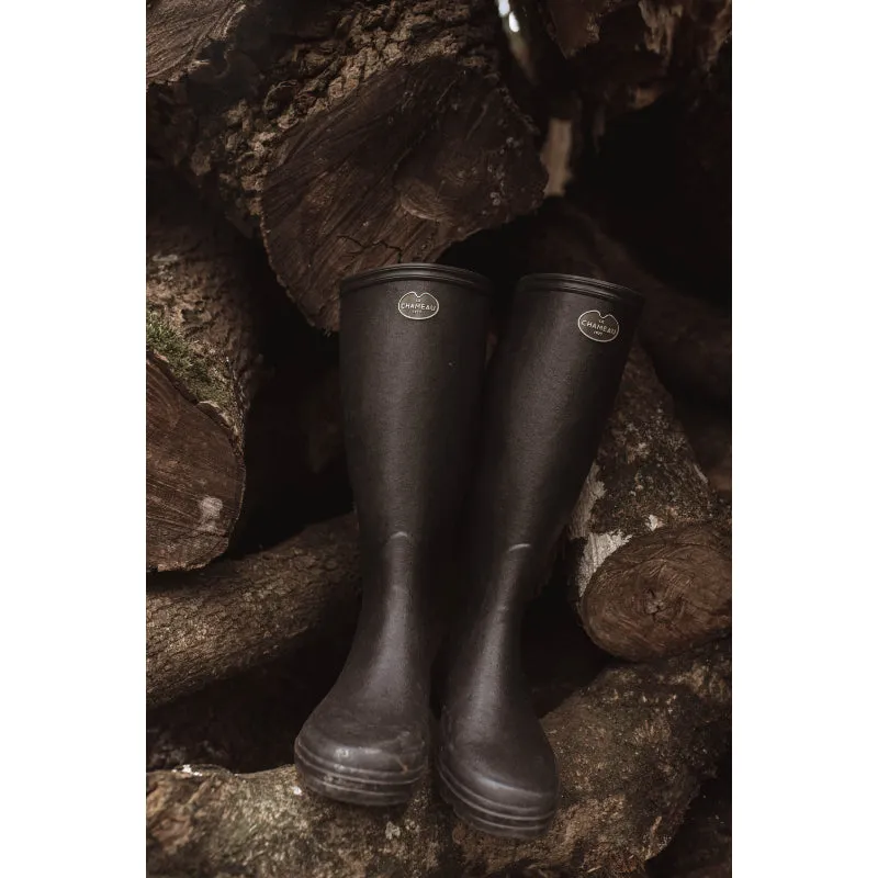 Le Chameau Iris Jersey Lined Ladies Wellington Boots - Noir