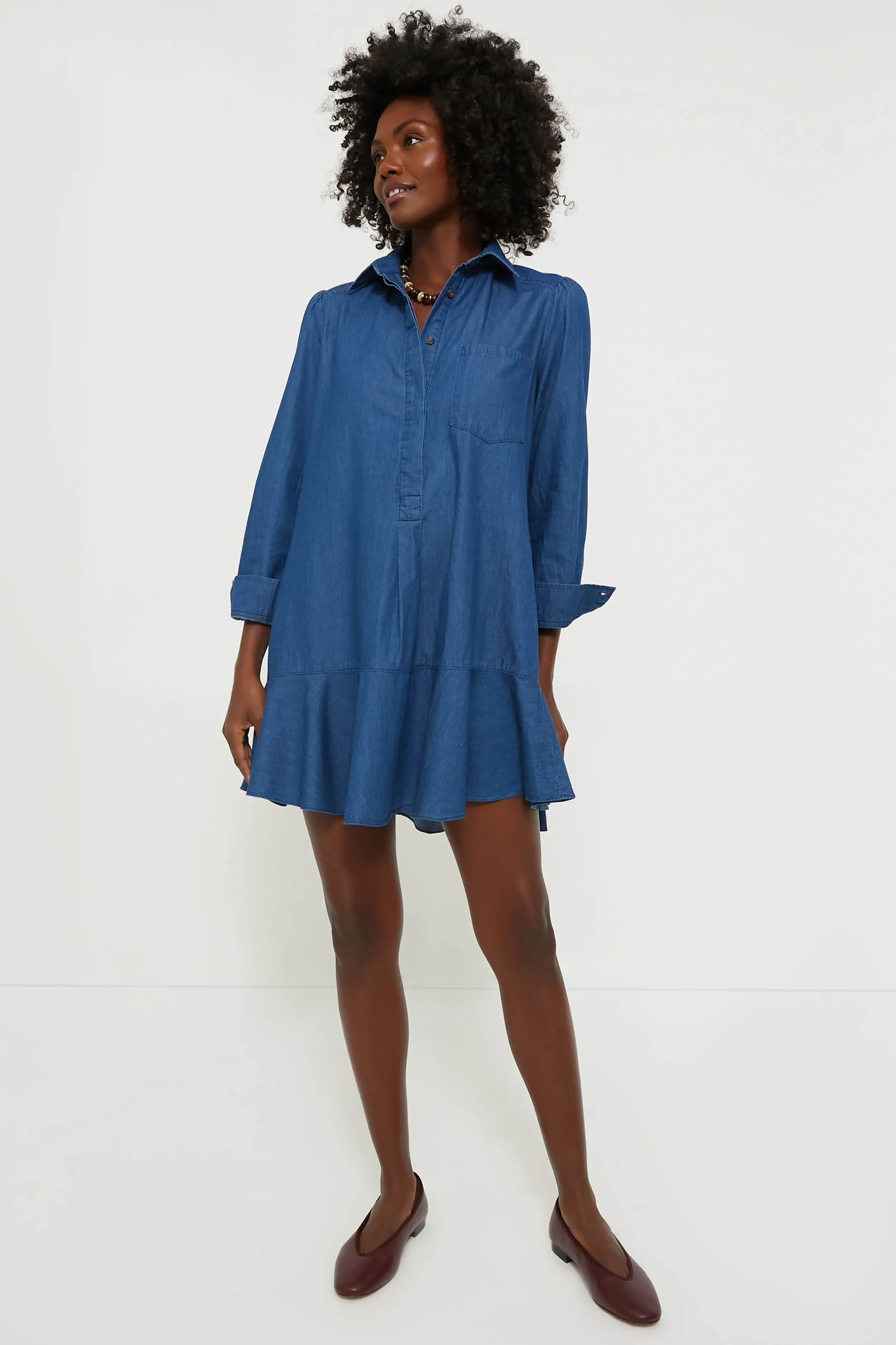 Lightweight Denim Callahan Shirt Dress