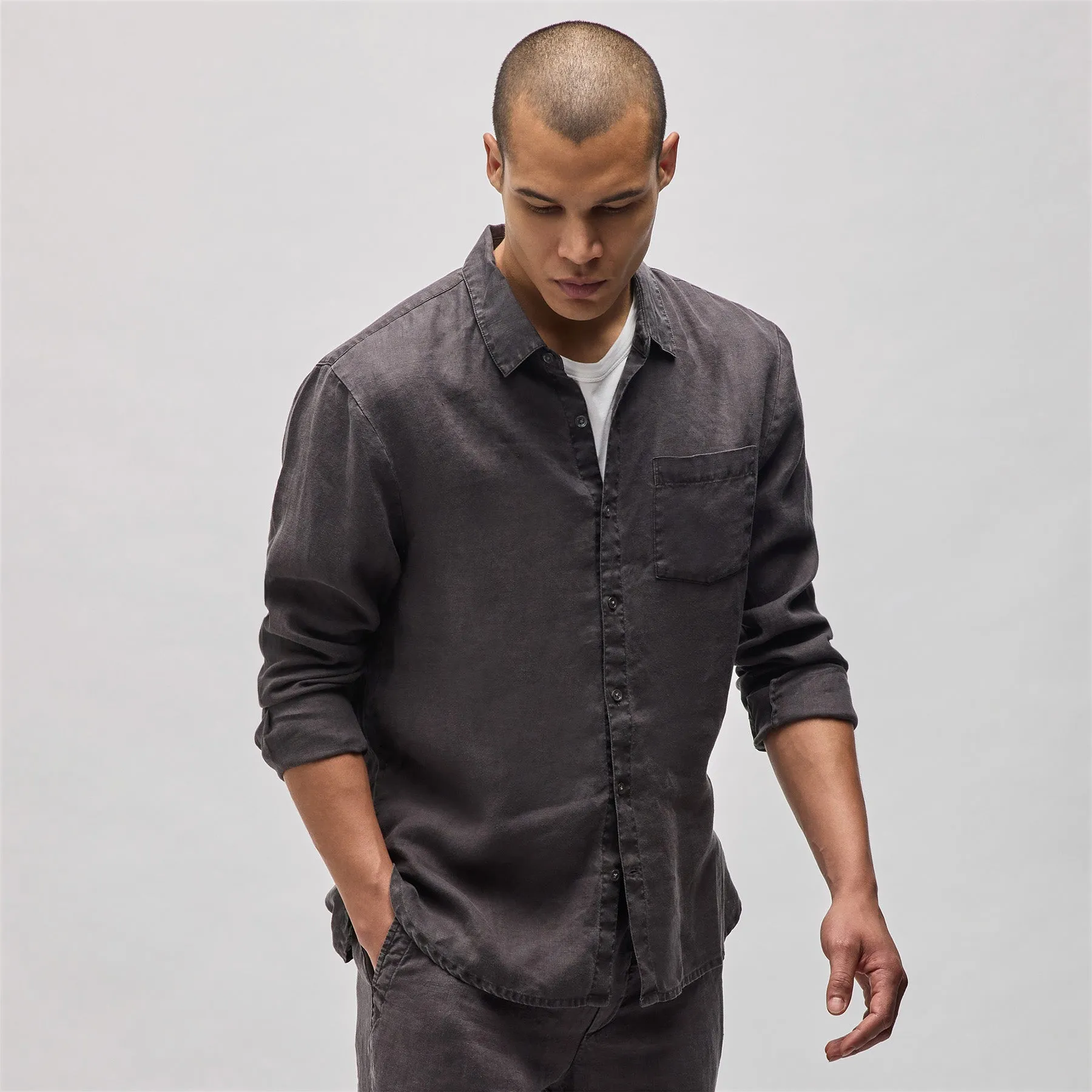 Lightweight Linen Shirt - Magma Pigment