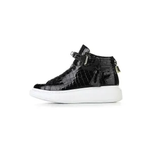 Luxury CrocEmboss High Top Designer Sneakers