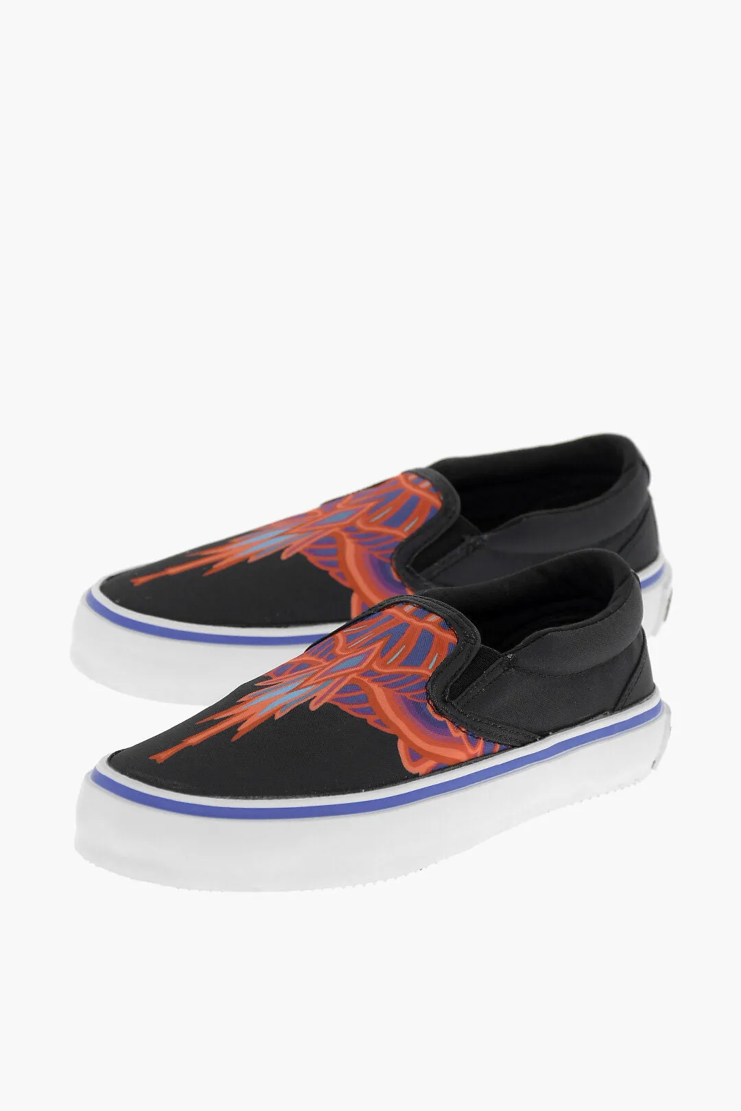 Marcelo Burlon Canvas CURVES WINGS Slip On Sneakers