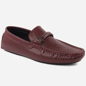 Men “MARCO” Penta Textured Slip On Buckled Casual Moccasin Shoes