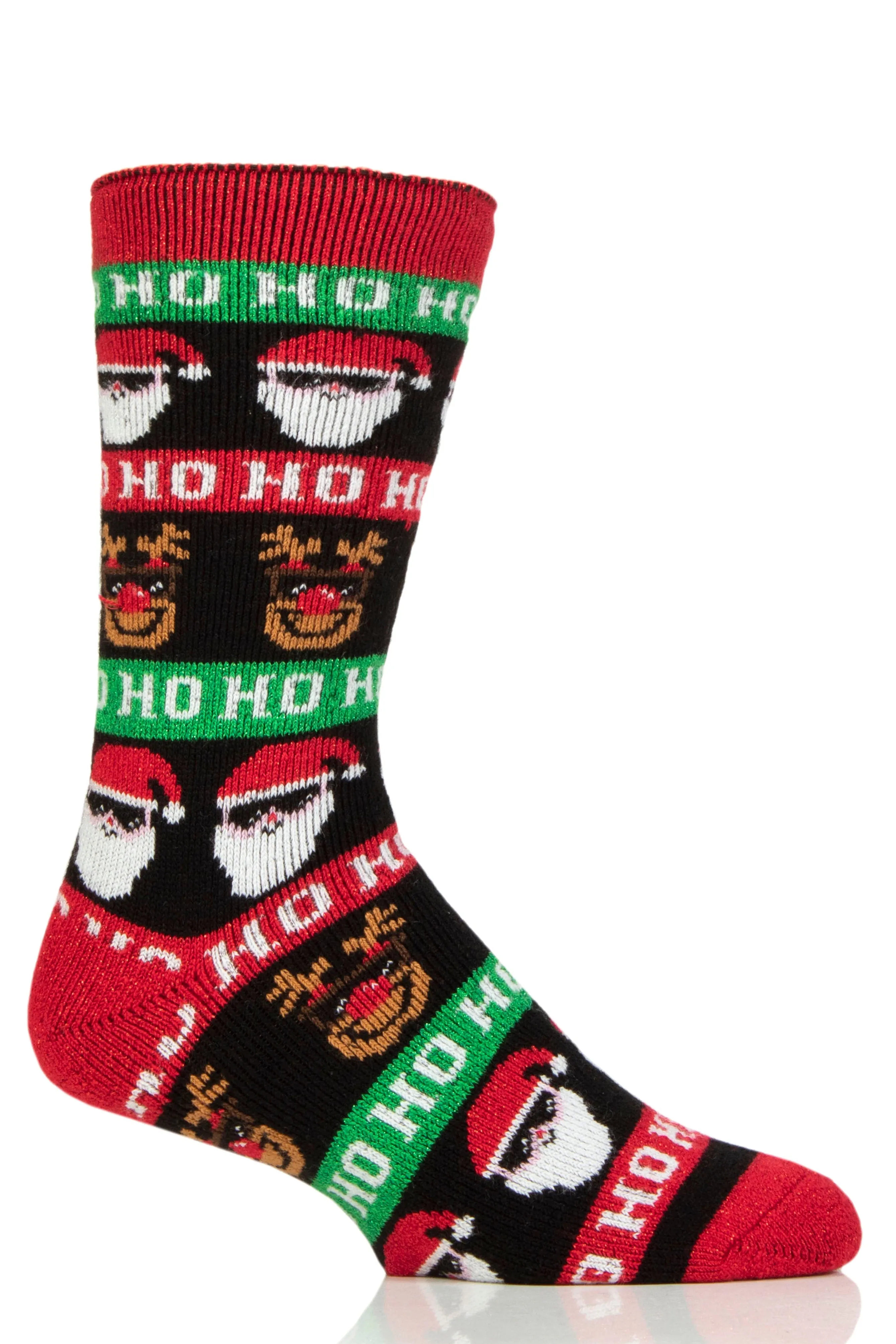 Men's Eddie Santa ULTRA LITE® Ho Ho Ho Crew Socks