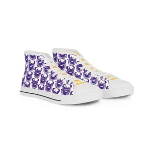 Men's High Top Sneakers - Purple & Gold Helmets