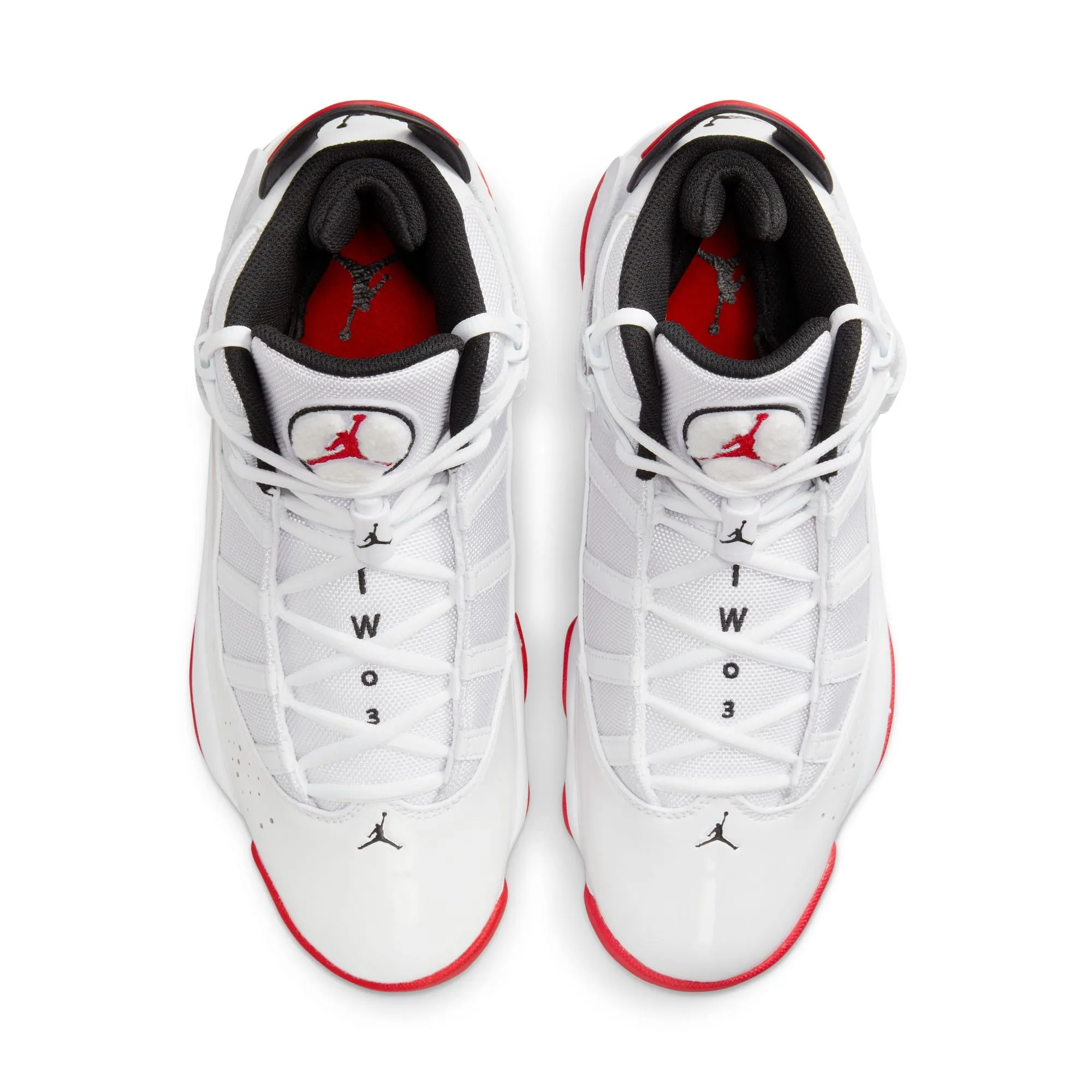 Men's Jordan 6 Rings - WHITE/RED