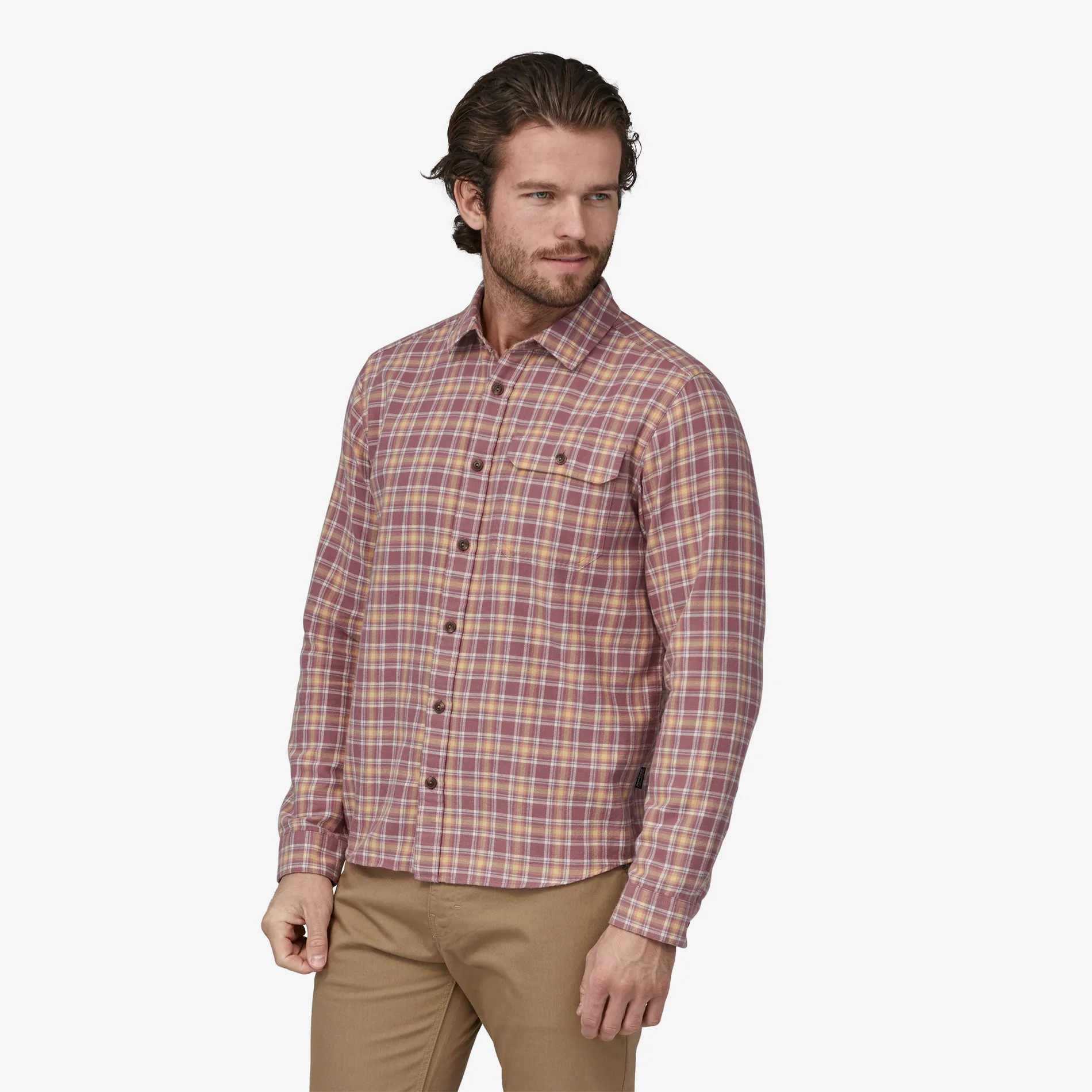 Men's Long-Sleeved Cotton in Conversion Lightweight Fjord Flannel Shirt