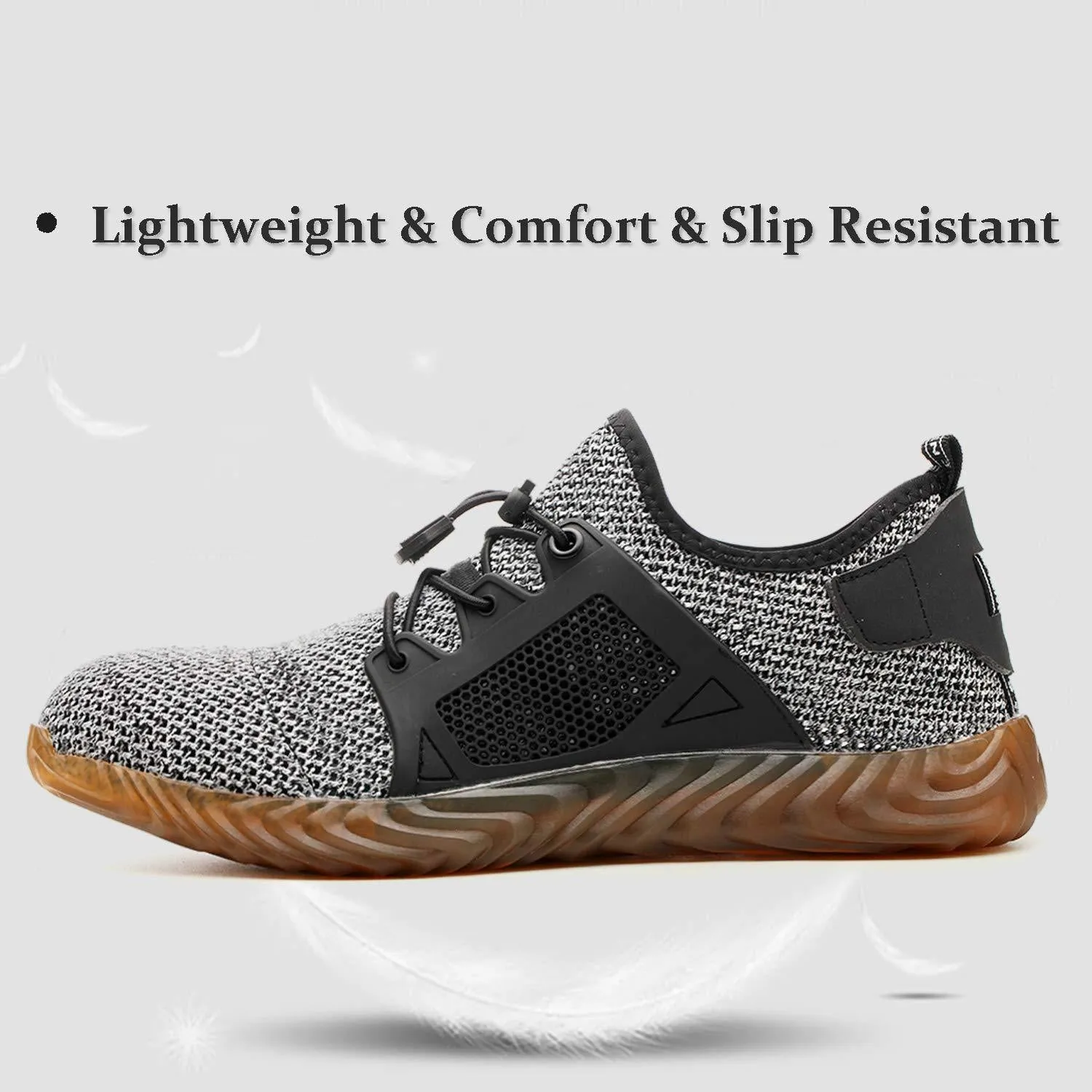 Men's Work Shoes Mesh Breathable Lightweight Comfortable Steel Toe Safety Industrial Construction Non-slip shoes