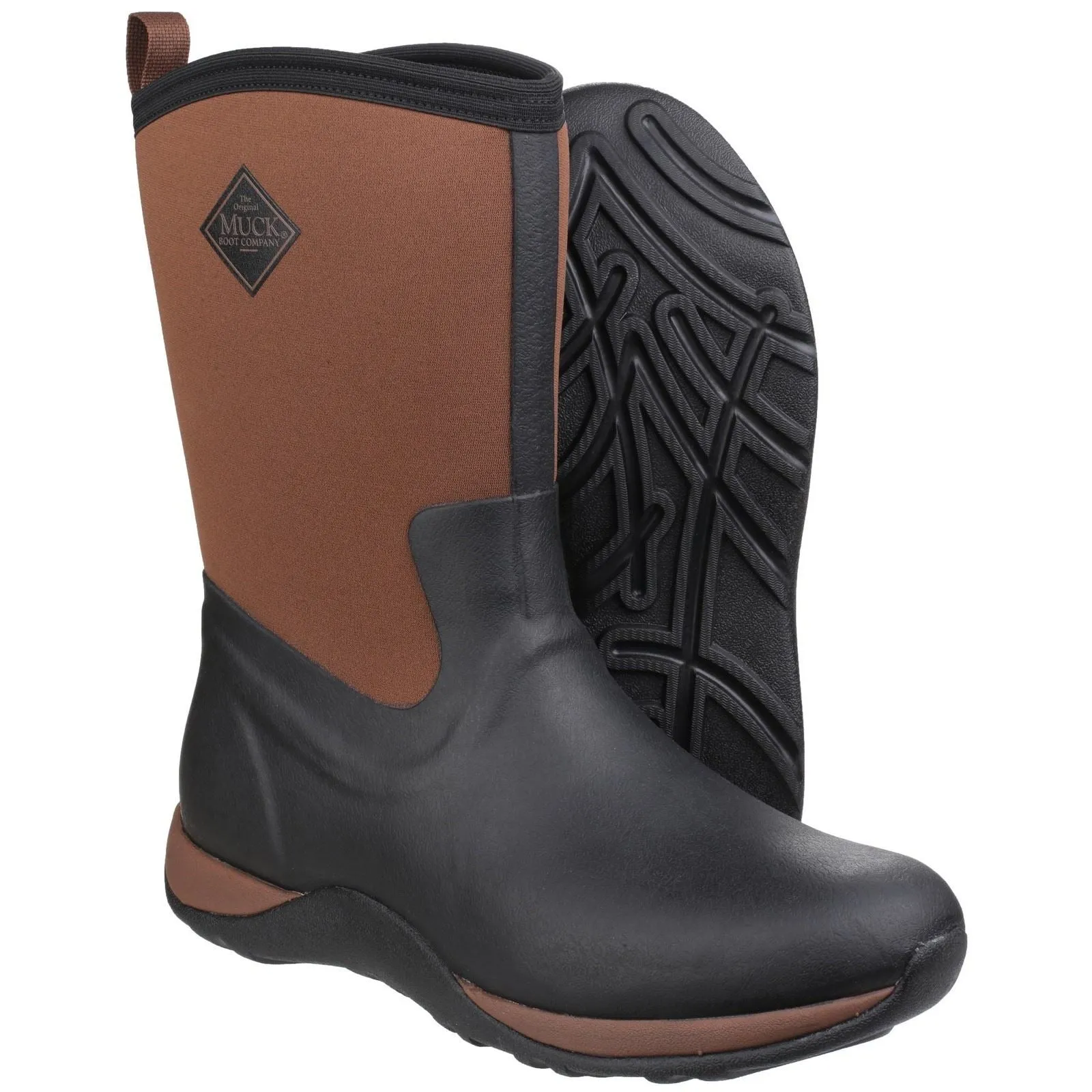 Muck Boots Arctic Weekend Rubber Black/Tan Wellington Boots