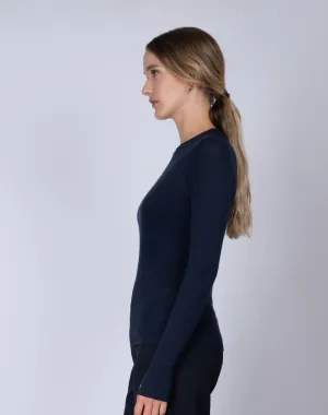 Navy Merino Active Training Long-Sleeve TOP