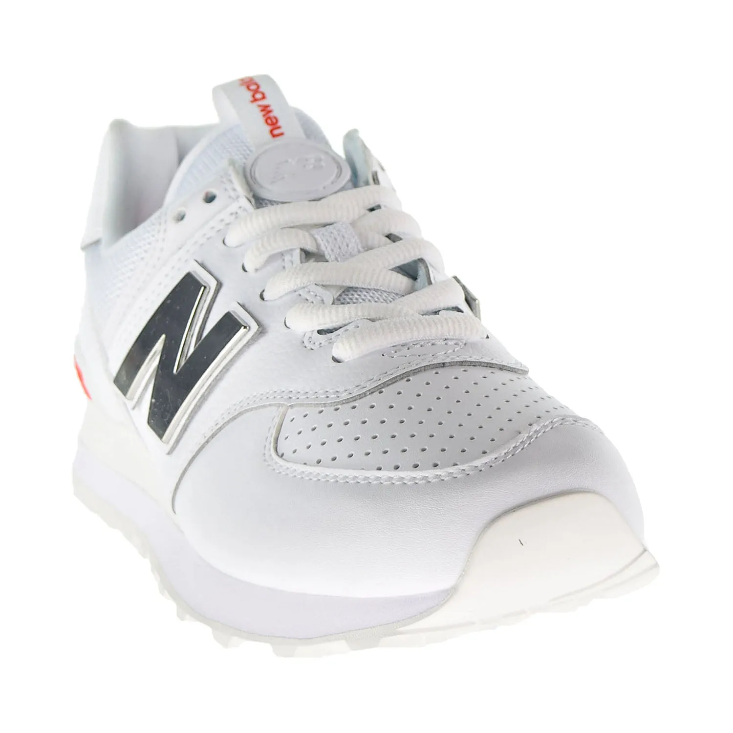 New Balance Classics 574 Metallic Men's Shoes White/Neo Flame