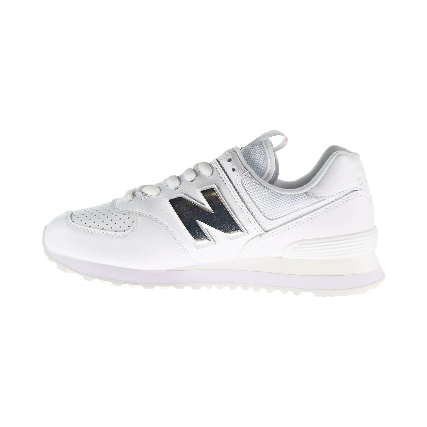 New Balance Classics 574 Metallic Men's Shoes White/Neo Flame