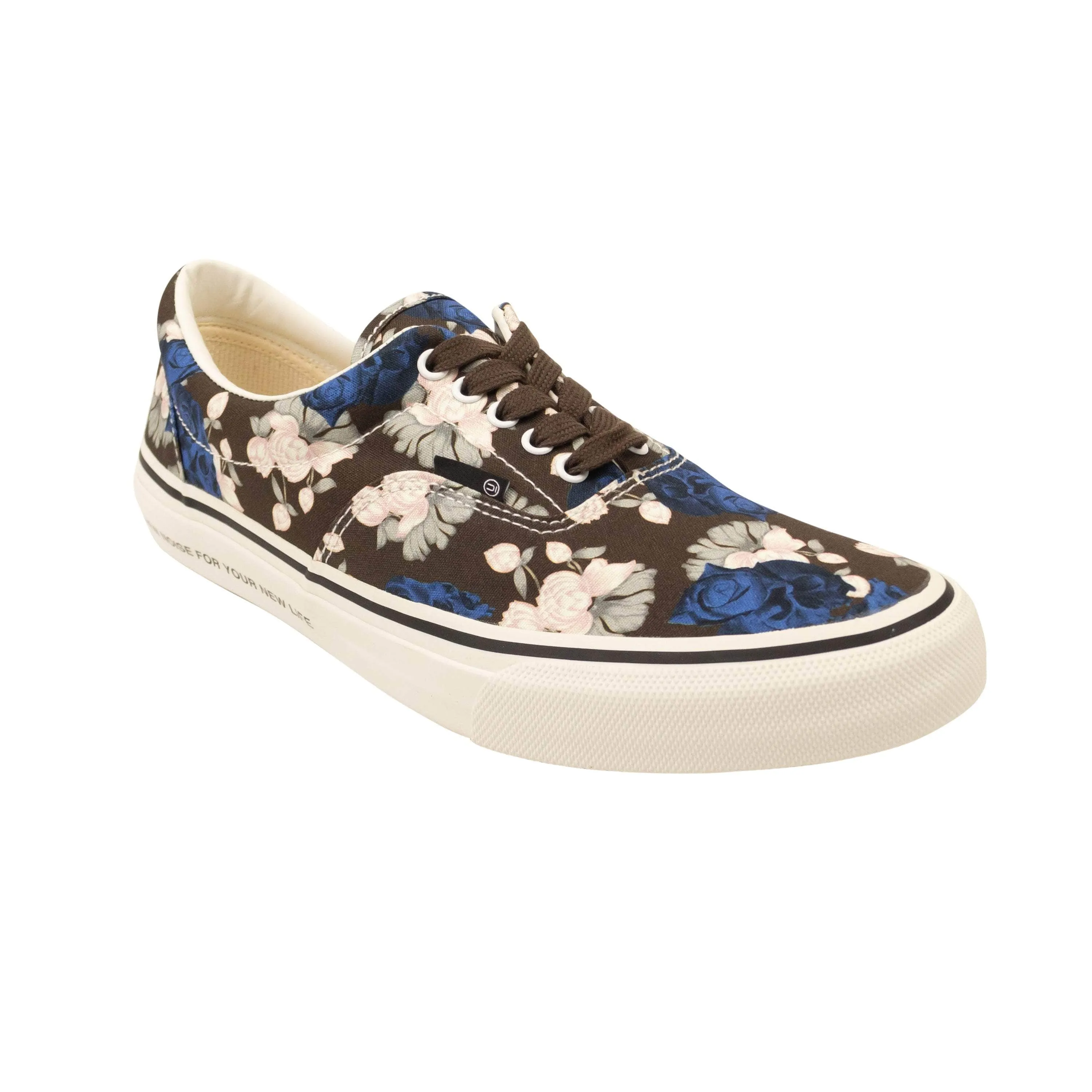 NIB UNDERCOVER Brown Floral Print Canvas Sneakers Size L