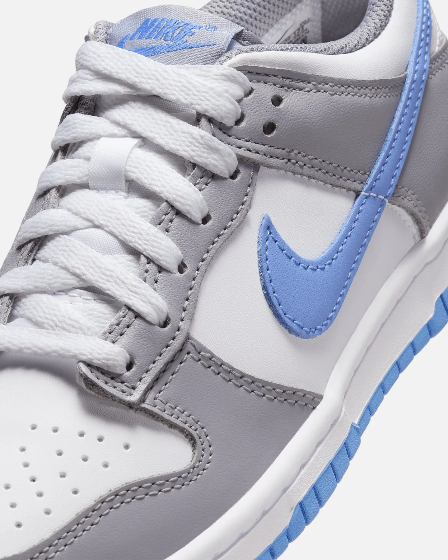 Nike Kids' Dunk Low (GS) White/Royal Pulse-Cement Grey