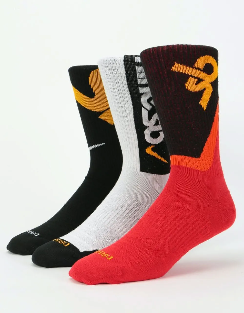 Nike SB Everyday Max Lightweight Crew Socks 3 Pack - Multi (BWB)