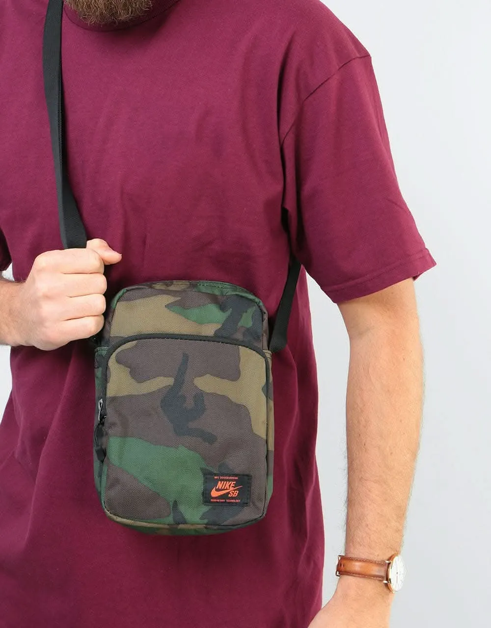 Nike SB Heritage Cross Body Bag - Iguana/Black/Team Orange