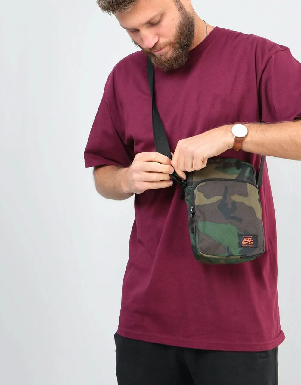 Nike SB Heritage Cross Body Bag - Iguana/Black/Team Orange