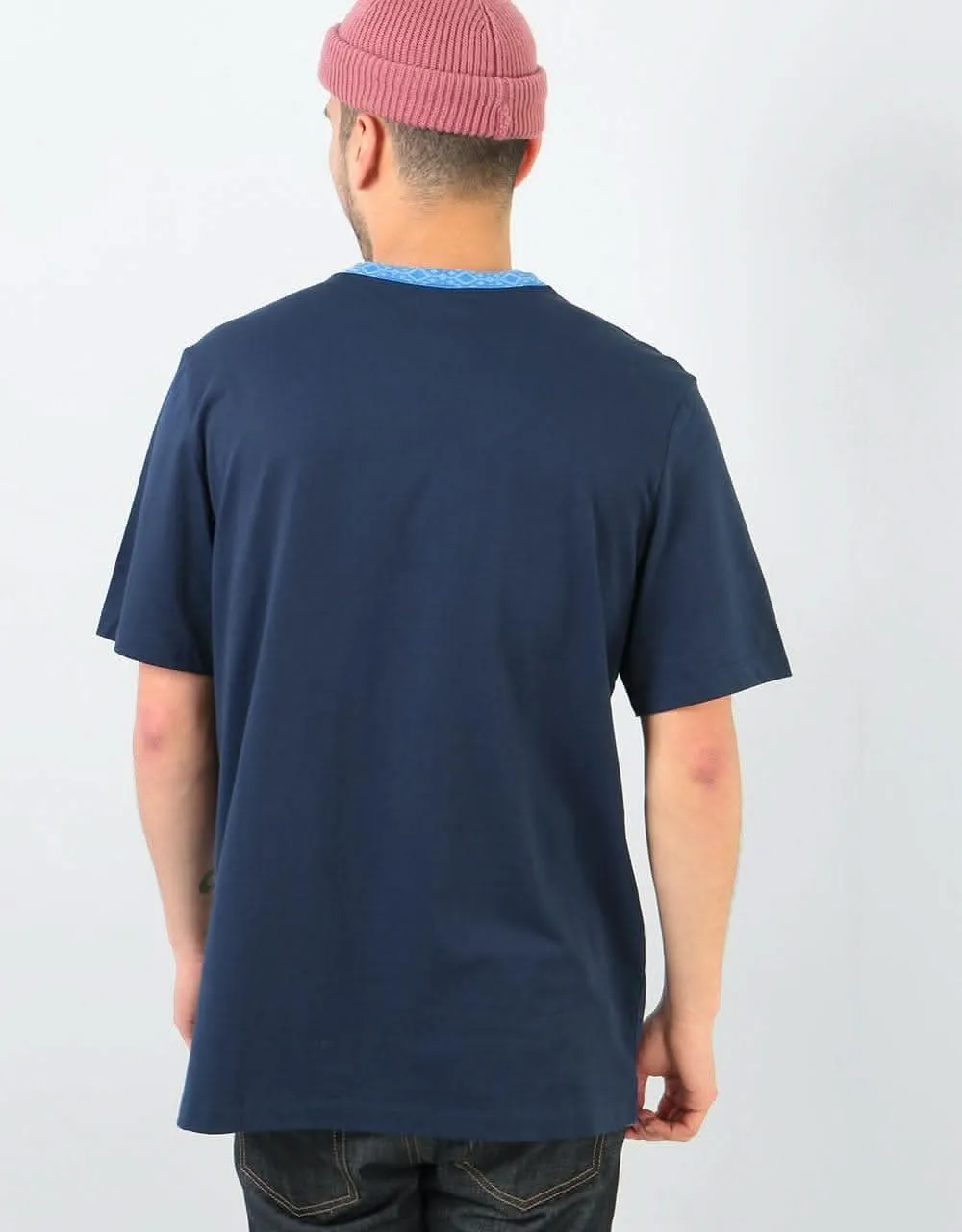 Nike SB Nordic Rib T-Shirt - Obsidian/Pacific Blue/White